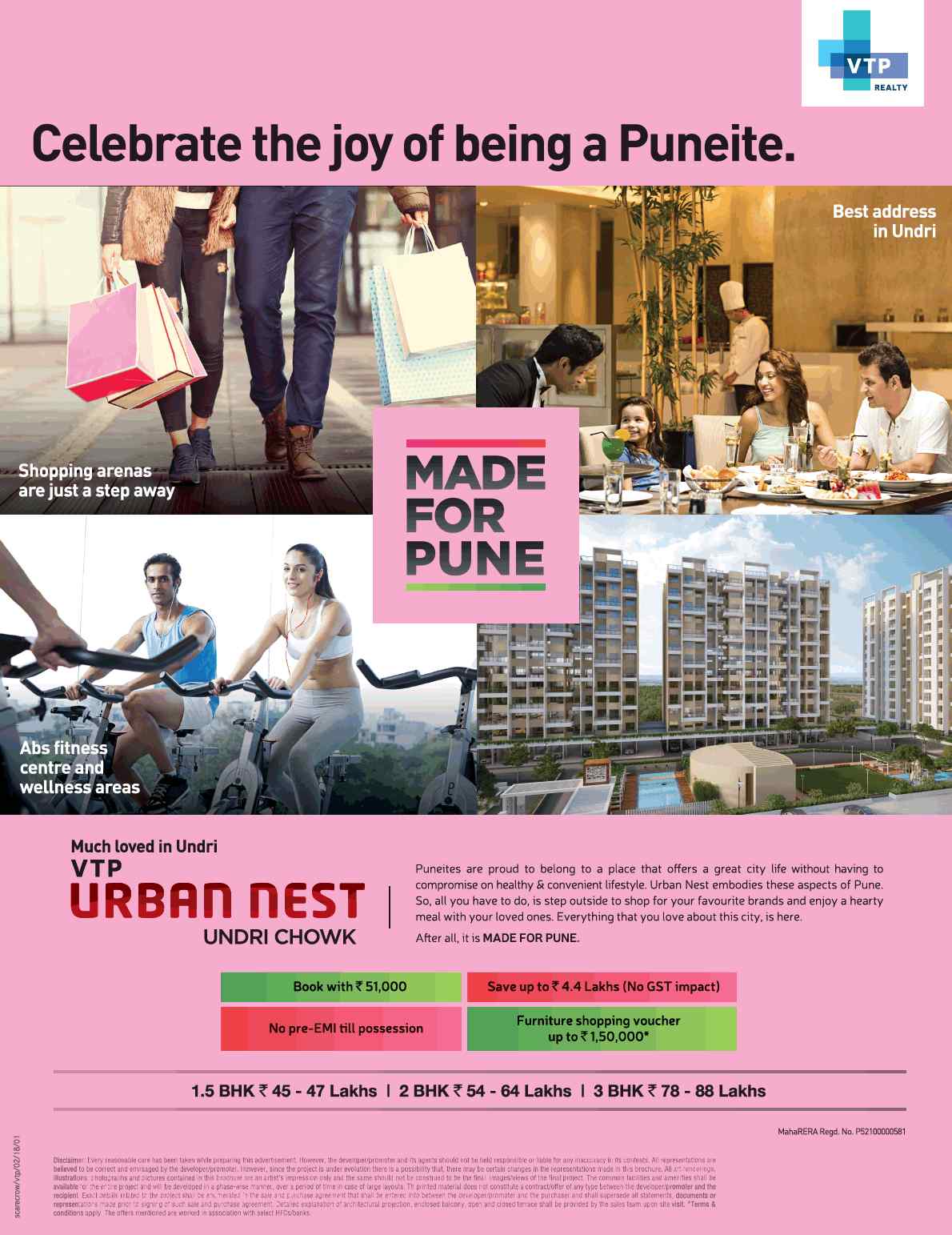 Celebrate the joy of being a Puneite by residing at VTP Urban Nest, Pune Update